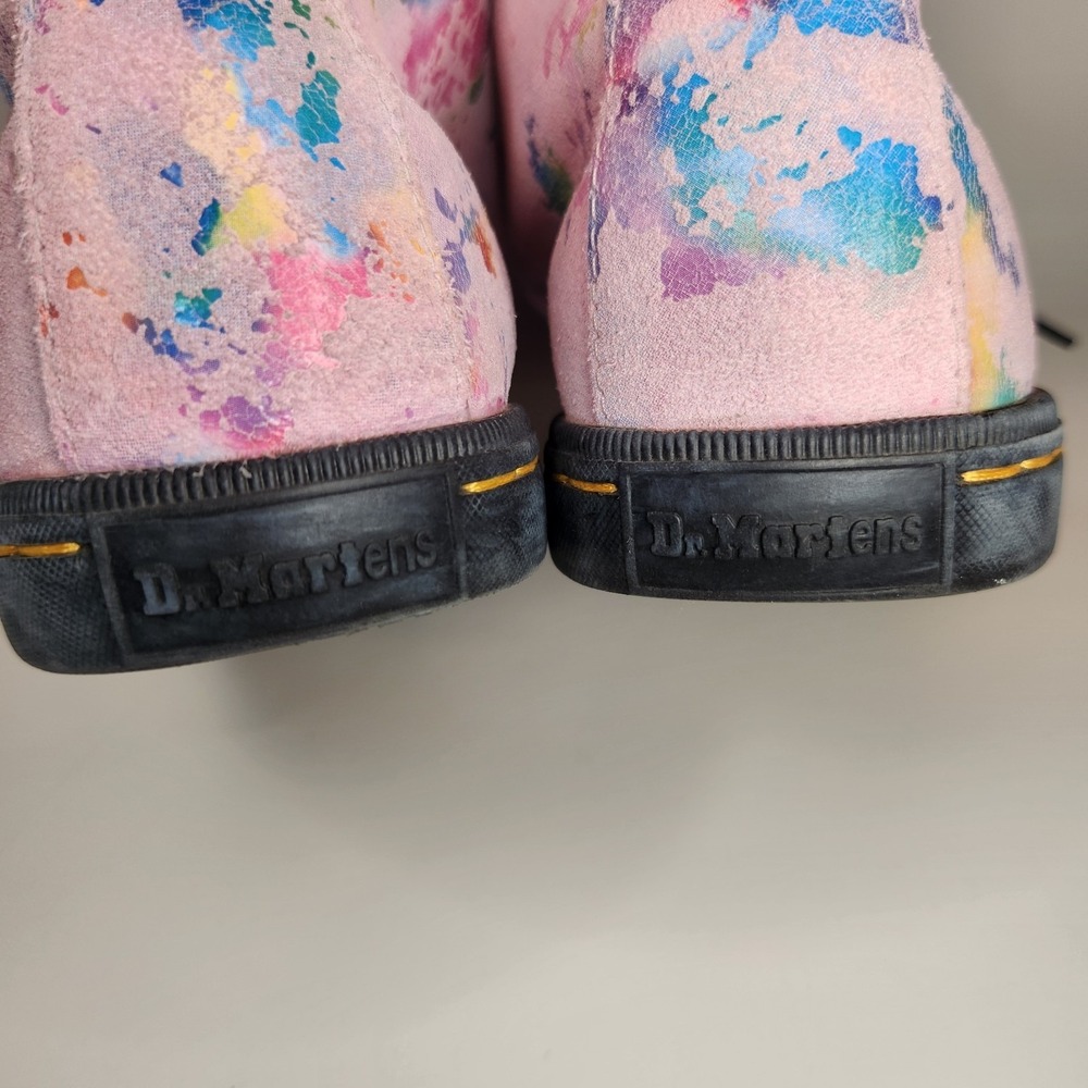 DOC DR. MARTENS Combat style Boots Womens 6 Sheridan Pink Rainbow Splatter Girls - Picture 12 of 12